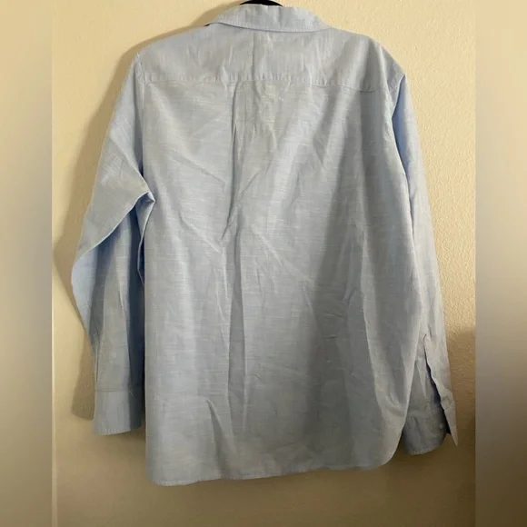 Frank And Eileen Shirt Top Button Blue Classic XL New Eileen Style Cotton - Picture 2 of 4